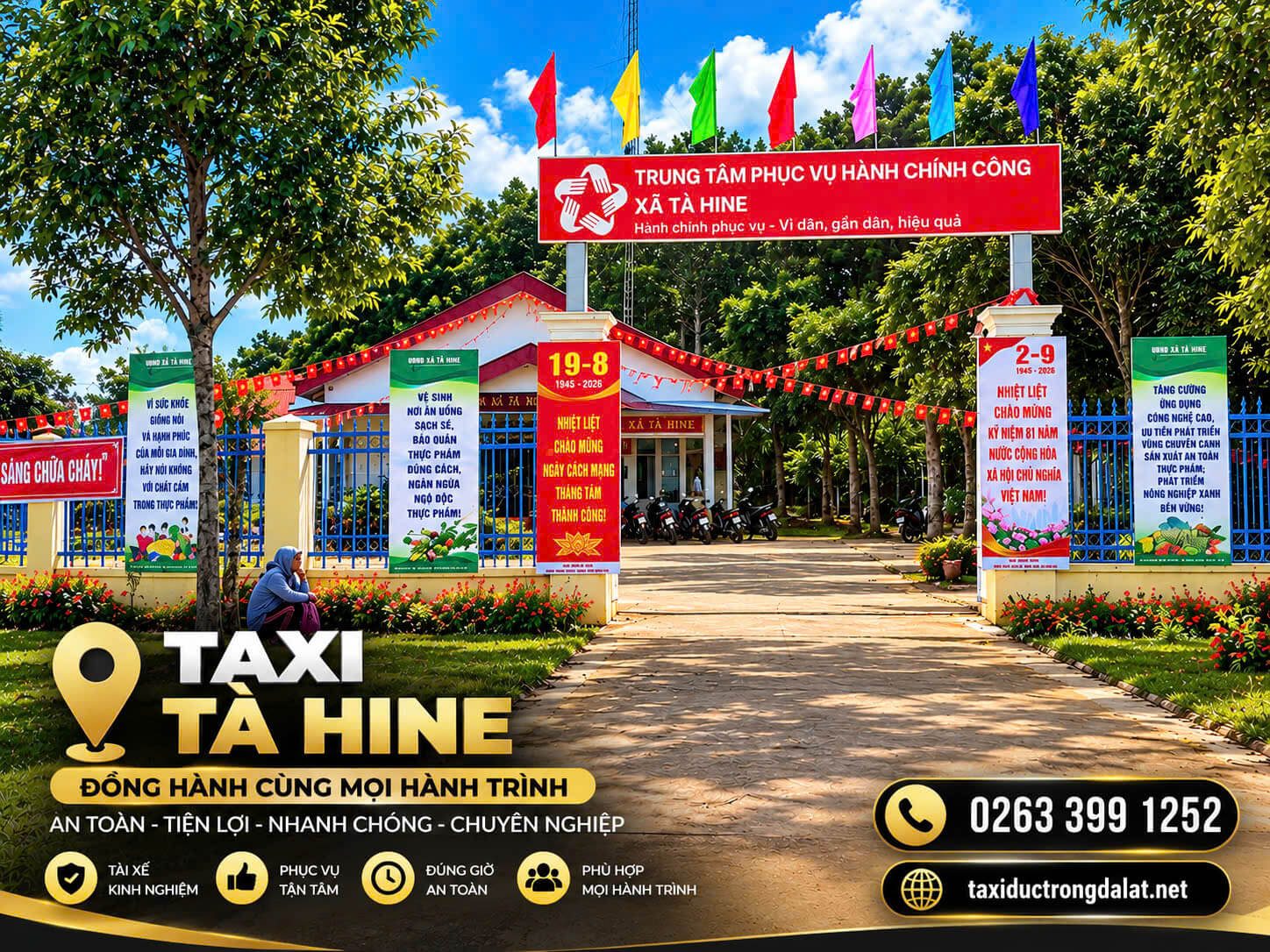 Taxi Đà Loan – Tà Hine – Ninh Loan: Đón Tận Thôn 24/7, Gọi 02633 991 252 Trung tâm phục vụ hành chính công xã Tà Hine
