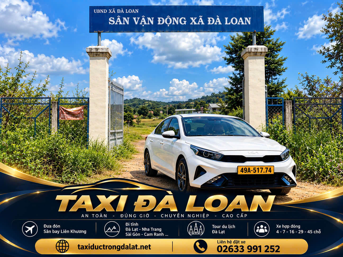 Taxi Đà Loan – Tà Hine – Ninh Loan: Đón Tận Thôn 24/7, Gọi 02633 991 252 Taxi trước Sân vận động xã Đà Loan