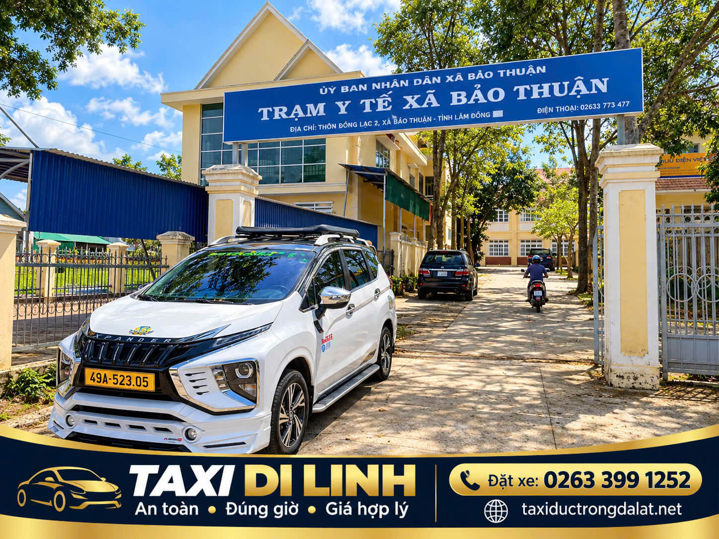 Taxi Di Linh ở Bảo Thuận Xe Taxi Di Linh trước trạm y tế xã Bảo Thuận, Di Linh
