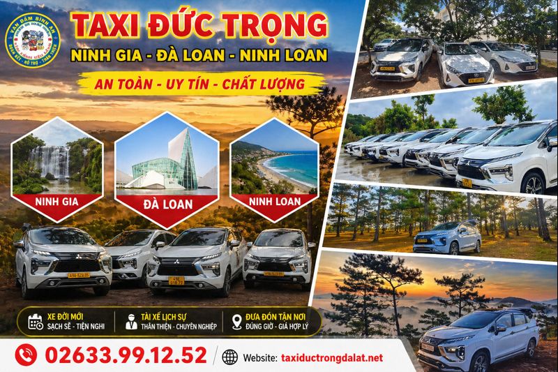 Dịch vụ taxi khu vực Ninh Gia, Đà Loan, Ninh Loan, hỗ trợ xe 4–7 chỗ, đưa đón tận nơi 24/24.